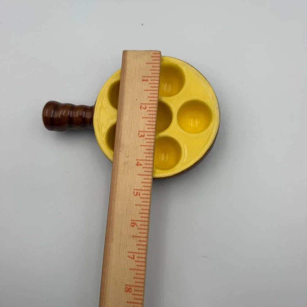 Vintage Modèle Déposé French Ceramic Escargot Snail Dishes Set of 2 Yellow Brown